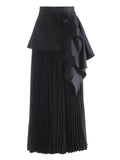 Fongt Skirt 2025 Autumn And Winter New Ocean Gas Folding Small High-End Rose Half-Body Skirt Women
