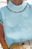 Solid Color Turtleneck Blouse Shirts Women Elegant Short Sleeve Button Pullover Tops Lady Casual Loose Blusa