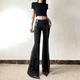 2024 Summer New Women's Fashion Trend Design Feeling Rivet Micro-Sleeker Casual