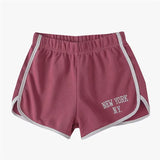 Summer New Wide-Leg Pants INS Fashion Letter Embroidery High-Waist Running Fitness Shorts Girl-Outfit