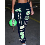 Fongt And Winter Explosion Of Women's Clothing 2025 New Printing Fashion Loose Waist Sports Leisure Harun Pants Women
