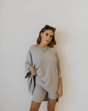 Fongt And Summer 2025 New Loose Size Women's Clothing Casual Home Short-Sleeved T-Shirt Shorts Set