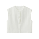 Fongt New Series Buckle Collar Vest Top 2532178