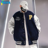 Bomber Woman Varsity Jacket American Baseball Jacket Give A Bear Doll 2022 Women's Winter Coats Female Coat Bombers