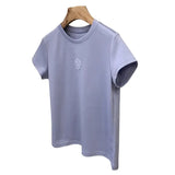 Fongt European White Short-Sleeved T-Shirt For Women 2025 New Spring And Summer Small Short Top