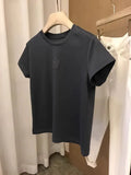 Fongt European White Short-Sleeved T-Shirt For Women 2025 New Spring And Summer Small Short Top