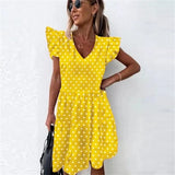 Casual Slim Thin Party O Neck Dot