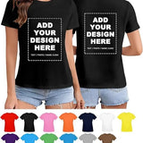 Fongt Pattern Printed T-Shirt Small Batch Order Stable Short Sleeve Top Shirt