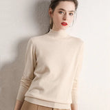 Sweater 2020 New O-neck Female Long-sleeved Knitted Pullover Jumper Pull Femme Clothes White Slim Thin Casual