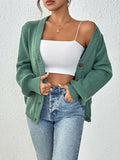 Fongt Women's Sweater V-Neck Cardigan Autumn And Winter Solid Knitted Shirt Casual Knitted Coat