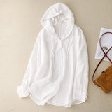 Fongt New Hooded Sunscreen Long-Sleeved Air-Conditioned Shirt Jacket Thin Loose Leisure Beach Top Woman