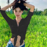 Fongt Summer And Autumn Hot Style Women's Wear College Style Sweet Lapel Single Breasted Cardigan Slim Korean Version Shirt