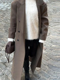 Fongt Autumn And Winter New Long-Term Large-Edition Coat Loose Warm Fashion Elegant British Style