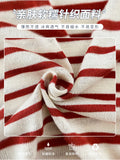 Silk Short-Sleeved Sweater Women's Thin Striped T-Shirt Large Size Korean Version Bottom Summer Half-Sleeved Chic Blouse-Outfit
