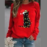 Long Sleeve O-Neck Loose Hoodie Fashion Ladies