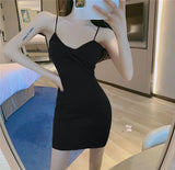 And Salty Tea Break French Hepburn Style First Love Little Hot Girl Red Sling Dress Dress Women's Summer