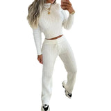 Fongt 2023 New Solid Color Niche Fashion Small Fragrant Wind Slim And Comfortable Knit Sweater Suit Female-Outfit