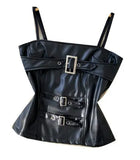 Fongt Sexy Hottie Metal Buckle Sling Sling Small Vest Woman Autumn Bun Bun
