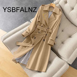 Coat For Women Autumn Winter Elegant Women Double Breasted Solid Cloak Female Korean Style High-end Trench With