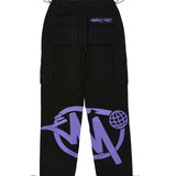 High Street Hip-Hop Printed Star Ball Pants Minority Tide Brand Overalls Loose Straight Casual Trousers-Outfit