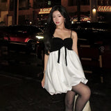 2024 Summer New Women's Salt Can Be Sweet French Dress Bump Color Splicing