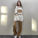 Fongt New Solid V-Neck Jacket Dress + Sweater Cardigan Hot Elegant Knitted Set