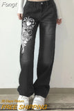 Grunge Vintage Low Waisted Cargo Pants Y2K Aesthetics Indie Women&/39;s Jeans Pockets Korean Streetwear Retro