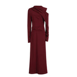 Fongt Spring New Long Dress Dress Woman 2025 Simplicity Elegance Flavender High-Fundress Dress