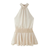 Fongt ZA Summer New Temperament Elegant Belt Dress Waist Dress