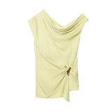 Fongt New Silk Lithography Asymmetrical Top 5029110