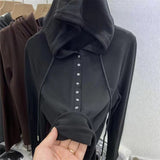 Fongt Age Reduction Double-Sided Hoodie Long Sleeve T-Shirt Buttons, Thick And Warm Hoodie-Outfit