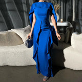 Fongt 2023 New High Style Sexy Word Shoulder Cloth Dress-Outfit