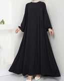 Fongt And Autumn New Muslim Women's Clothing Pure Color Elegant Fashion Loose-Fitting Suit