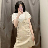 New Spring Style Is Small, Fresh, Bare Back And Thin V Neckline Diamond Halter Dress For Women 2731269-Outfit