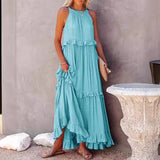 Fongt Hot New Summer Women's New Temperament Long Drag Skirt Skirt Dress Dress
