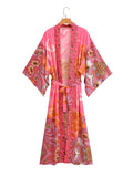 Fongt Women's New Cotton Watermark Positioning Flower Belt And Shirt Jacket 8660