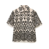 Summer Color Embroidered Shirt 2731088 Embroidered Shorts 2731086-Outfit