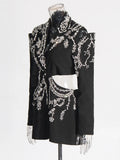 Fongt Catwalk Jacket In The Autumn Of 2025 New Fashion High-End Studded Coat With Bare Back And Bare Waist Suit Woman