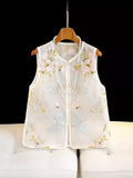 The Summer Of 2024, A Light Vest With A Round Collar And A New Chinese Style Embroidered Vest With Chinese Style Embroidered Horse Clip Folded Into A Coat.-Outfit