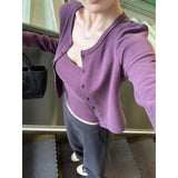 Fongt Early Autumn Hip New Simple Casual Babes Vest Sling With Long-Sleeved Open Shirt Casual Top