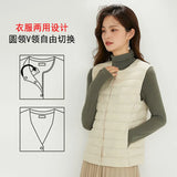 2024 New Autumn And Winter Light Down Jacket Vest Female Warm Slim Inside The Vest Vest White Duck Velvet-Outfit