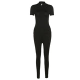 Activewear 2 Two Piece Set Women Skinny Short Sleeve Top Sporty Solid Pencil Pants Female Street casual Suits Simple Set-Outfit
