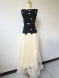 2025 Summer New Splicing Dress Femininity Elegant Three-Dimensional Flowers Sleeveless High-Waisted Long Dress