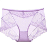 Fongt Sexy Transparent Lace Breathable Comfortable Mid-Rise Cotton Crotch Hips Fiery Pants Lady