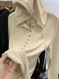 Fongt Age Reduction Double-Sided Hoodie Long Sleeve T-Shirt Buttons, Thick And Warm Hoodie-Outfit