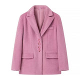 Fongt Women's Clothing Explosion Fashion Loose Long Hair Blazer