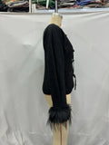 Fongt New Women's Clothing Explosion Hair Spliced Cotton Jacket