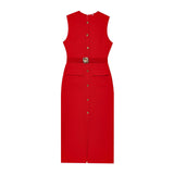 Fongt New With Belt Cuffless Sleeveless Fande Dress 3897054