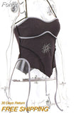 Women y2k Clothes Camisole Crop Tops Summer 2023 T-shirt Halter Open Back Sleeveless Slim Vest Vintage Aesthetic Tees