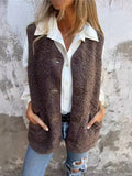 Fongt 2025 New Shaker Velvet Vest Jacket Loose Size